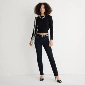 J.‎ Crew 9" mid-rise vintage slim-straight brushed back jean in dark rinse 28